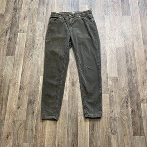 Reba Corduroy Pants Muted Green Size 8 Tapered Leg